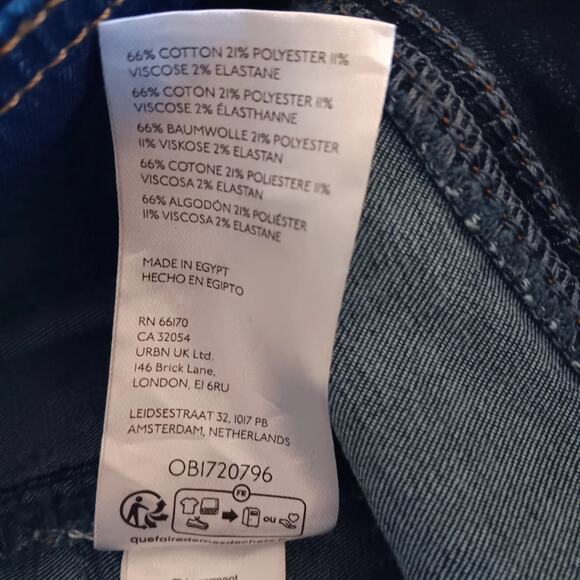 We The Free Lilibet Jeans Blue Stretch Cotton Blend Denim Flared XS - Picture 10 of 11